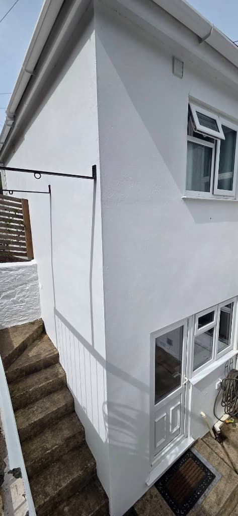 Completed exterior facade and staircase in Dartmouth